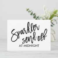 12x18 Sparkler Send-Off-Zeichen | Pinselschrift (s