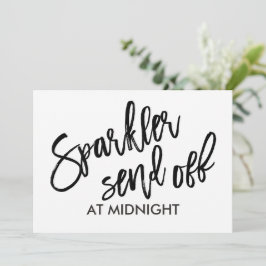 12x18 Sparkler Send-Off-Zeichen | Pinselschrift (s Einladung