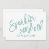 12x18 Sparkler Sign-Off-Sign-Brush - Türkis hell Einladung (Vorne/Hinten)