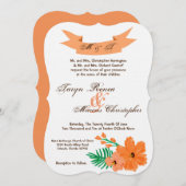 12x18 Spring Hibiskus Blume Hawa Hochzeiteinladung Einladung (Vorne/Hinten)