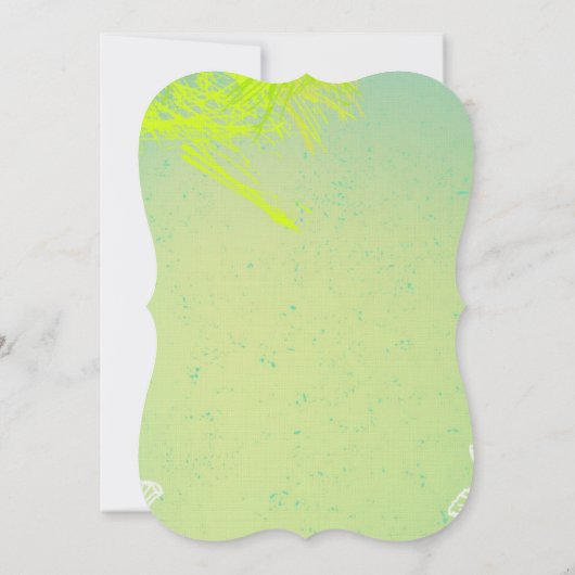 12x18 Spring Hibiskus Blume Hochzeit Einladung (Rückseite)