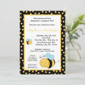 12x18 Spring Honey Bumble Bee Baby Dusche Einladun Einladung (Stehend Vorderseite)