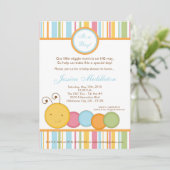 12x18 Spring Raupe Worm Baby Dusche Einladung (Stehend Vorderseite)