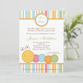 12x18 Spring Raupe Worm Baby Dusche Einladung (Stehend Vorderseite)