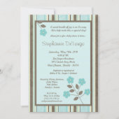 12x18 Spring Time Blue Blume Kinderdusche Einladun Einladung (Vorderseite)