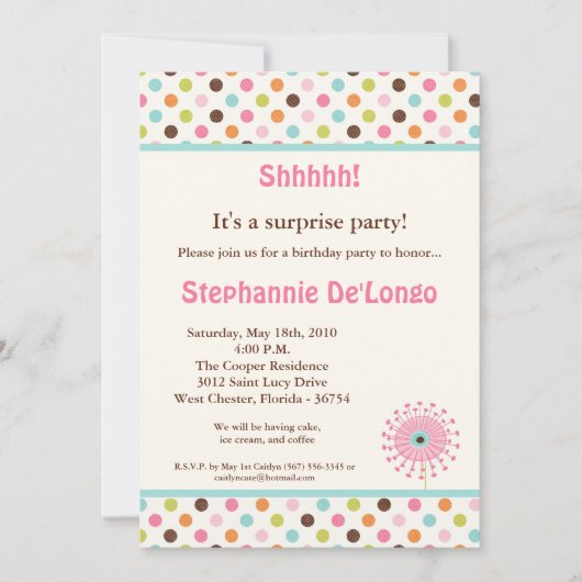 12x18 Spring Time Blume Geburtstagsparty Einladung (Vorderseite)