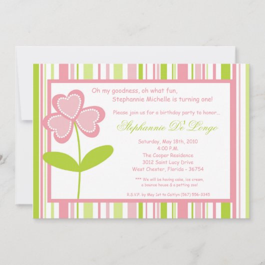 12x18 Spring Time Blume Geburtstagsparty Einladung (Vorderseite)