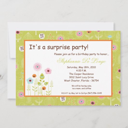 12x18 Spring Time Blume Geburtstagsparty Einladung (Vorderseite)