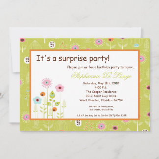 12x18 Spring Time Blume Geburtstagsparty Einladung