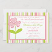 12x18 Spring Time Pink Blume Kinderdusche Einladun Einladung (Vorderseite)
