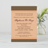 12x18 SpringFlower Orange Zen Babydusche Einladung (Stehend Vorderseite)