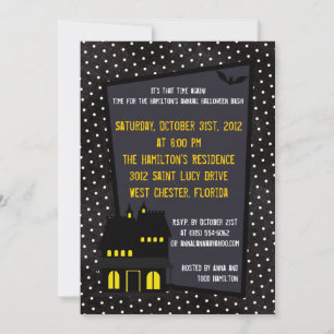12x18 Spuk House Halloween-Party Einladung