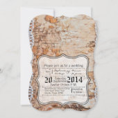 12x18 Stallholzbeschlag Hochzeitsfeier Einladung (Vorderseite)