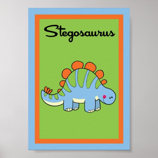 12x18 Stegosaurus Dinosaurier Wall Art Poster (Vorne)