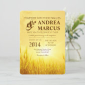12x18 Sunrise Wheat Country Rusti Hochzeit Einladu Einladung (Stehend Vorderseite)