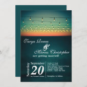 12x18 Sunset String Lights Yard Hochzeit Einladung (Vorne/Hinten)