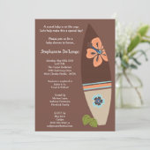 12x18 Surfer Baby Surf Boards Kinderdusche Einladu Einladung (Stehend Vorderseite)