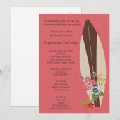 12x18 Surfer Baby Surf Boards Kinderdusche Einladu Einladung (Vorne/Hinten)