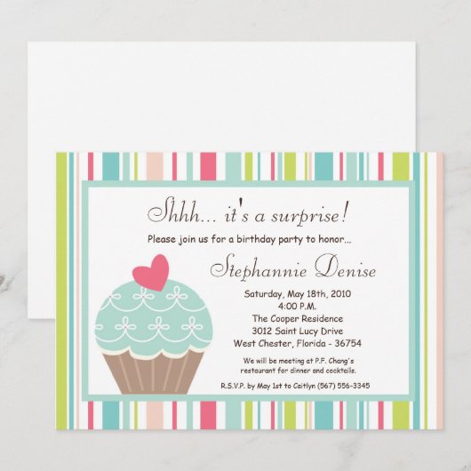 12x18 süße einladung (Vorne/Hinten)