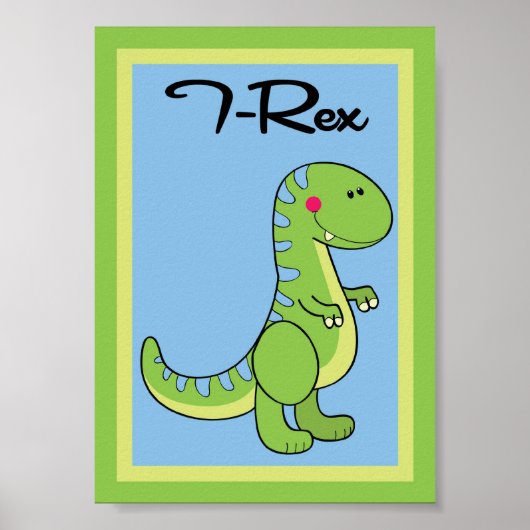 12x18 T-Rex Dinosaurier Wall Art Poster (Vorne)