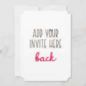 12x18" Ticketgestalteter Einladungsdruck Einladung (Rückseite)