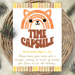 12x18 Time Kapsel Boho Woodland Fox Geburtstag Poster