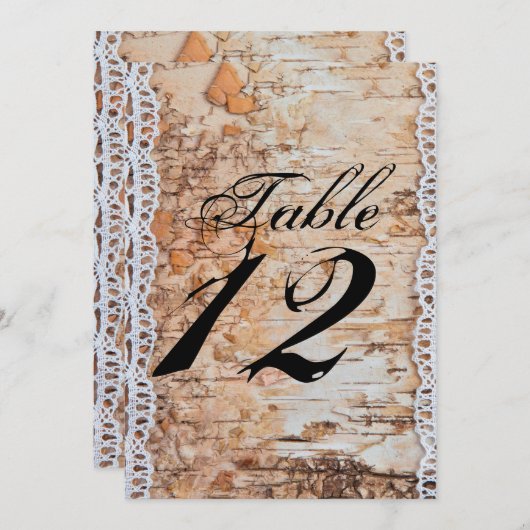 12x18 Tischnummer Ausweis Holzschnitt aus Stallhol (Vorne/Hinten)