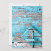 12x18 Tischnummer Card Blue Wood Barn Door Stiefel (Rückseite)