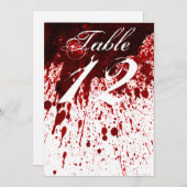 12x18 Tischnummer Card Blut Spritzer Vampire Gothi (Vorne/Hinten)