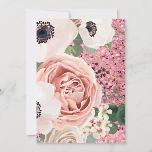 12x18 Tischnummer Card Geometric Garden Rose Glitt (Rückseite)