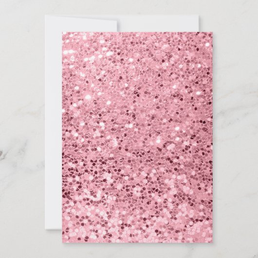 12x18 Tischnummer Card Rose Gold Glitzer (Rückseite)