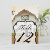 12x18 Tischnummer Card Sonnenuntergang Land Rustik (Stehend Vorderseite)