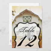 12x18 Tischnummer Card Sonnenuntergang Land Rustik (Vorne/Hinten)