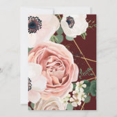 12x18 Tischnummer Karte Geometrisches Garden Rose (Rückseite)