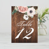 12x18 Tischnummer Kartengeometrischer Garten Rose (Stehend Vorderseite)
