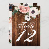 12x18 Tischnummer Kartengeometrischer Garten Rose (Vorne/Hinten)