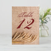 12x18 Tischnummer Wheat on Burlap Sack Land (Stehend Vorderseite)