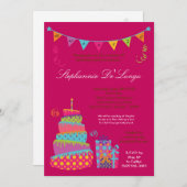 12x18 Topsey Turvy Kuchen-Bonbon 16 Einladung (Vorne/Hinten)