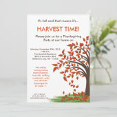 12x18 Tree Harve Erntedank Einladung (Stehend Vorderseite)