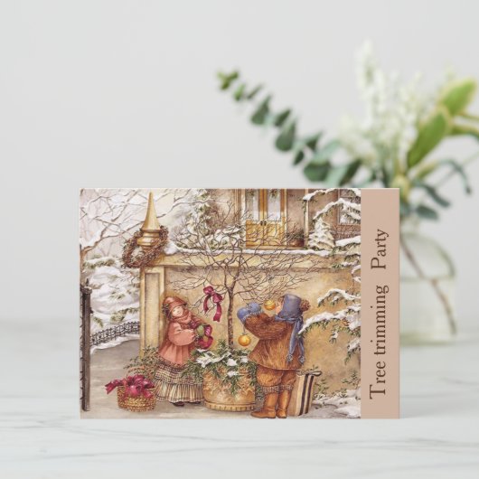 12x18 Tree Trimming Party Einladung mit Umschlag (Stehend Vorderseite)