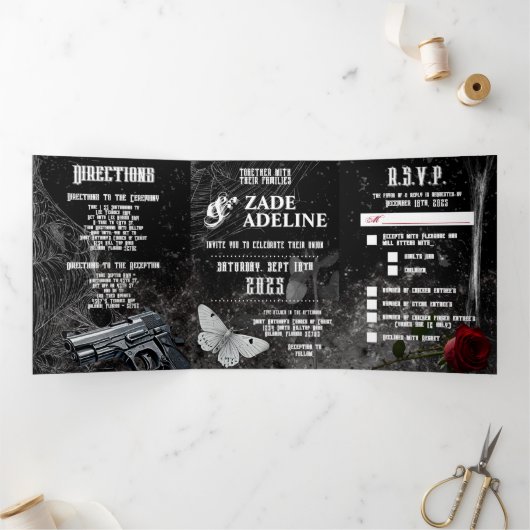 12x18 Trifold Wedding Einladung Haunting Adeline Z (Innenseite)