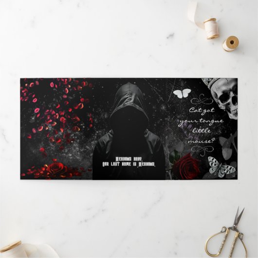 12x18 Trifold Wedding Einladung Haunting Adeline Z (Außenbereich)