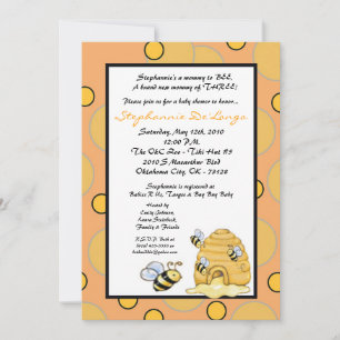 12x18 TRIPLETHoney Bumble Bee Baby Shower Einladun Einladung