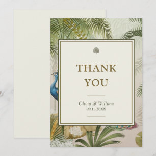12x18 Tropical Peacock Palm Blank Wedding Vielen D Dankeskarte