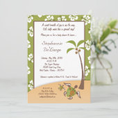 12x18 Tropical Turtle Mama Baby Dusche Einladung (Stehend Vorderseite)