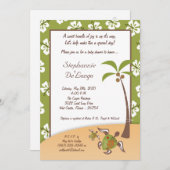 12x18 Tropical Turtle Mama Baby Dusche Einladung (Vorne/Hinten)