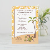 12x18 Tropical Turtle Mama TWINS Dusche Einladung (Stehend Vorderseite)