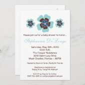 12x18 TropicalHawaiian Blume Kinderdusche Einladun Einladung (Vorne/Hinten)