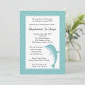 12x18 Tropischer Ozean Dolphin Einladung zum Gebur (Stehend Vorderseite)