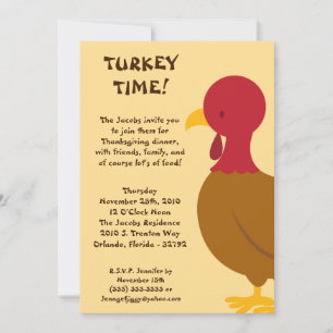 12x18 Turkey Food Erntedank Party Einladung